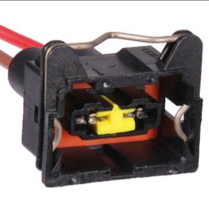 Chicote 2 vias fêmea Reparo eletro ventilador/ farol / lâmpada h1 fio 4,0 mm