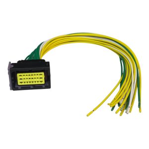 CHICOTE 24 VIAS FEMEA REPARO MODULO DE LUZES IVECO PORTA TRAZEIRA / MOTOR STILO  ( PRETO )