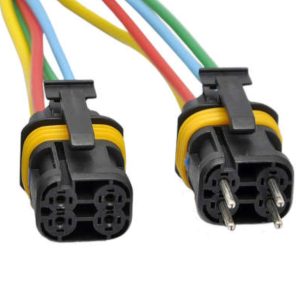 Chicote 4 vias macho Injeção eletrônica com capa