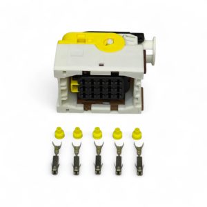 KIT CONECTOR FÊMEA MÓDULO GS MERCEDES BENZ ANTIGO (BRANCO)