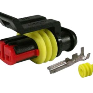 KIT CONECTOR 2 VIAS FEMEA BICO INJETOR / SENSOR/TEMPERATURA /BOBINA DE IGINIÇAO / FIAT /GM/ MB/VW