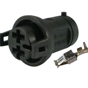 KIT CONECTOR 2 VIAS FEMEA PISCA /ELETROVENTILADOR FIO 4,0 MM  MB / VW