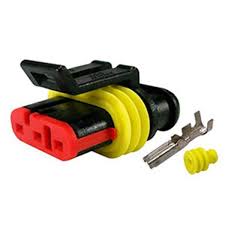 KIT CONECTOR  3 VIAS FEMEA BOBINA/BORBOLETA/ MAP/ BOIA / FIAT/GM/ VW/RENAULT
