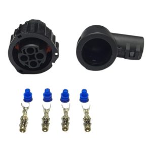 Kit Chicote 4 Vias Fêmea ABS Iveco/MB/Scania/VW/Volvo Sensor Pressão Óleo Capa 9° Graus