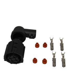 KIT CONECTOR 4 VIAS FEMEA TACOGRAFO ONIBUS/CAMINHAO  CAPA 90 GRAUS