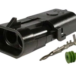 KIT CONECTOR 2 VIAS MACHO ELETROVENTILADOR FIO 2,5 MM