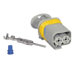 KIT CONECTOR  2 VIAS MACHO PISCA DIANTEIRO -GUIA LADO DIREITO SCANIA
