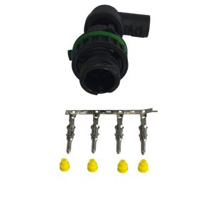 KIT CONECTOR 4 VIAS MACHO MODULADOR ABS CEBOLINHA/ FREIOS/ IVECO/ MB/ SCANIA/VW/VOLVO CAPA  90° GRAUS