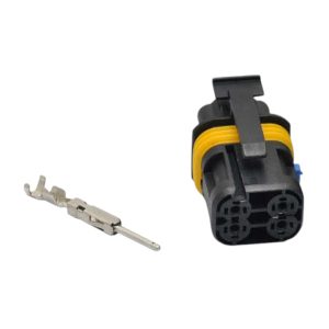 KIT CONECTOR  4 VIAS MACHO REPARO INJEÇÃO ELETRONICA