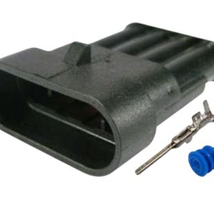 KIT CONECTOR 4 VIAS MACHO  MACHA LENTA / MAGNETTTI MARELLI  GM