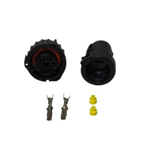 Kit Conector 2 vias Fêmea Baioneta/ Buzina/ Cebolinha/Lanterna / Iveco/ MB/Scania/VW/Volvo