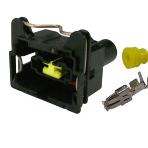 KIT CONECTOR 2 VIAS FEMEA  ELTROVENTILADOR/ FAROL LAMPADA H1 FIO 4,0 MM VW SANTANA E GOL