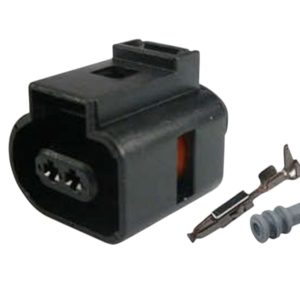 KIT CONECTOR 2 VIAS FEMEA LUZ DE RÈ / SENSOR TEMPERATURA /DETONAÇAO /  AUDI / SEAT / VW