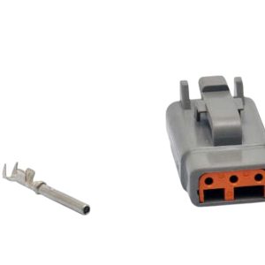 KIT CONECTOR 3 VIAS AGRICOLA /CAMINHAO / ONIBUS FEMEA DEUTSCH