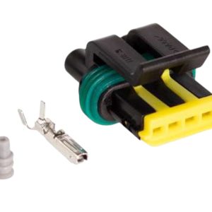 KIT CONECTOR 4 VIAS FEMEA FLUXO DE MASSA /MAP/ATUADOR IAC/ SENSOR VELOCIDADE / FIAT /GM/VW