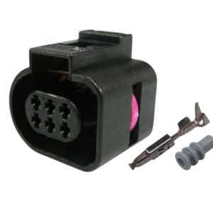 KIT CONECTOR 6 VIAS FEMEA CORPO BORBOLETA /UP MOTOR E TRAVA  VW