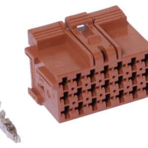 KIT CONECTOR  21 VIAS FEMEA MODULO CENTRALINA / AR CONDICIONADO VW/VOLVO (MARROM)