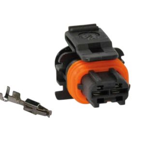 KIT CONECTOR 2 VIAS FEMEA FIAT / FORD / GM / VW /  BICO INJETOR /TEMPERATURA /DETONAÇAO