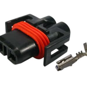 KIT CONECTOR 2 VIAS FEMEA LAMPADA H8/ H11/ H13/ H16/ H27W  SENSOR DE VELOCICADE FORD/ GM