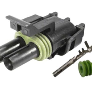 KIT CONECTOR  2 VIAS FEMEA CAMINHAO/ ONIBUS/  REPARO SENSOR LUZ DE RE/  ELETROVENTILADOR FIO 2,5 MM