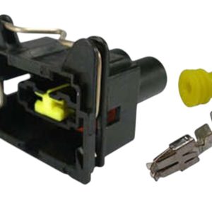 KIT CONECTOR  2 VIAS FEMEA  ELETROVENTILADOR LAMPADA H4 -12 V-35 A  FIO 4.0 MM