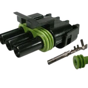 KIT CONECTOR CHICOTE 3 VIAS FEMEA VALVULA SOLONEIDE CAMINHOES VW/FORD