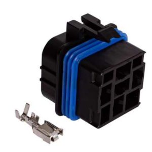 KIT CONECTOR  5 VIAS FEMEA PORTA RELE SELADO