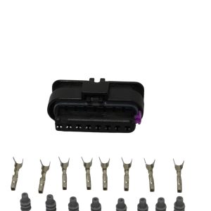 KIT CONECTOR  8 VIAS FEMEA  REPARO LIGAÇAO FLAUTA DO ARLA  MB LADO MOTOR 457 EURO 5