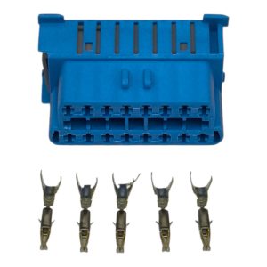 KIT CONECTOR 16 VIAS FEMEA REPARO OBD 2 SCANIA/ MERCEDES BENZ  ( AZUL )