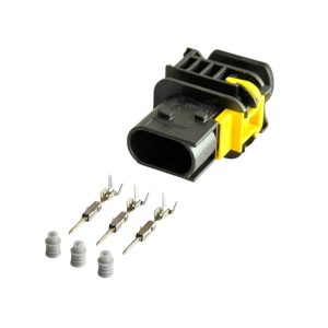 KIT CONECTOR 3 VIAS MACHO REPARO JUNÇAO INJEÇAO ELETRONICA  / VW
