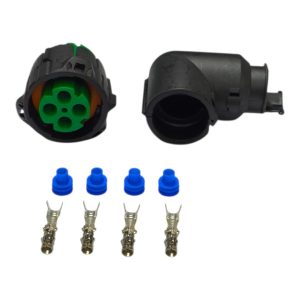 KIT CONECTOR 4 VIAS FEMEA REPARO MOTOR MAN / VOLKSWAGEN (VERDE )
