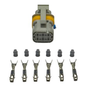 KIT CONECTOR 6 VIAS FEMEA REPARO MOTOR MAN 6 CILINDROS/ LANTERNA TRASEIRA SCANIA