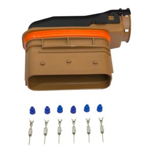 KIT CONECTOR 39 VIAS MACHO REPARO JUNÇÃO SISTEMA SCR/ ARLA, MB/ SCANIA/ VOLVO MARROM