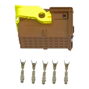 KIT CONECTOR 36 VIAS FEMEA REPARO  MODULO COORDENADOR / COO 7  SCANIA / ABS MB (MARROM)