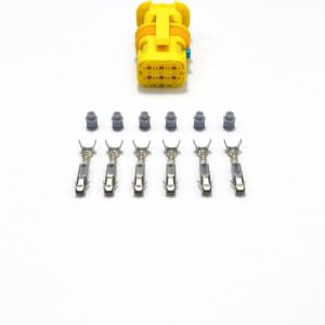 KIT CONECTOR 6 VIAS FEMEA REPARO VISCOSA E MOTOR VW/ MAN/ CONSTELLATION