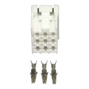 KIT CONECTOR 9 VIAS FEMEA REPARO MÓDULO L.U VW: CONSTELLATION, MAN BRANCO
