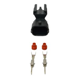 KIT CONECTOR 2 VIAS MACHO REPARO BICO INJETOR / SENSOR DE TEMPERATURA /CARROCERIA / VOLTAGEM / FORD / GM E VW