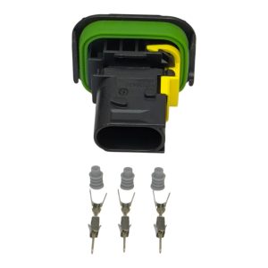 KIT CONECTOR 3 VIAS MACHO REPARO JUNÇAO DE LIGAÇAO INJEÇAO ELETRONICA VOLVO / VW