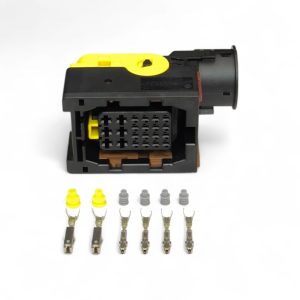 KIT CONECTOR 22 VIAS FEMEA REPARO CAIXA TECU VOLVO (PRETO)