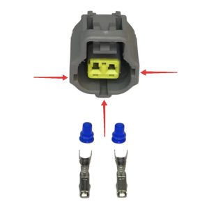 KIT CONECTOR 2 VIAS FEMEA REPARO SOLENOIDE DA BOMBA DE COMBUSTIVEL (BOMBA DE ALTA) NISSAN FRONTIE /SENSOR DE TEMPERATURA TOYOTA LEXUS