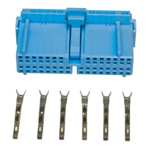 KIT CONECTOR 30 VIAS FEMEA REPARO MODULO GABINE VECU  / PAINEL VOLVO FH  ( AZUL )