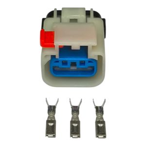 KIT CONECTOR 3 VIAS FEMEA REPARO CAIXA DE DIREÇAO ELETRICA  / PEGEOT / RENAULT /CITROEN  / SENSOR ROTAÇAO