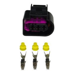 KIT CONECTOR 3 VIAS FEMEA REPARO SENSOR DE PRESSAO GOLF JETTA PASSAT ORIGINAL 4D0971993