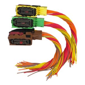 CHICOTES 40 VIAS FEMEA REPARO LIGAÇAO DA CAIXA CENTRAL CHASSI / GABINE IVECO STRALLS (AMARELO, MARROM E VERDE)