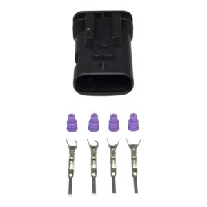 KIT CONECTOR 4 VIAS MACHO REPARO VALVULA TERMOSTATICA PEUGEOT / CITROEN