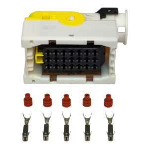KIT CONECTOR 21 VIAS FEMEA  REPARO MODULO CAMBIO ATEGO MERCEDES BENZ / SCANIA NTG EURO 6  (BRANCO )