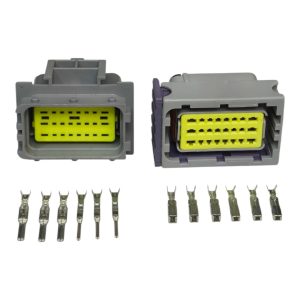 KIT CONECTORES 24 VIAS FEMEA E MACHO MODULO CENTRAL DE LUZES IVECO