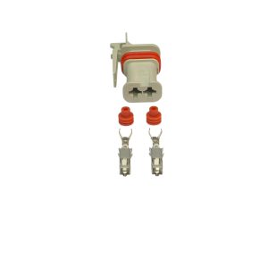 KIT CONECTOR 2 VIAS FEMEA REPARO MODULO MOTOR S6 SCANIA CODE 7B (CINZA )