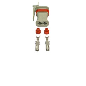 KIT CONECTOR 2 VIAS FEMEA REPARO MODULO MOTOR S6 SCANIA CODE 11B (CINZA )