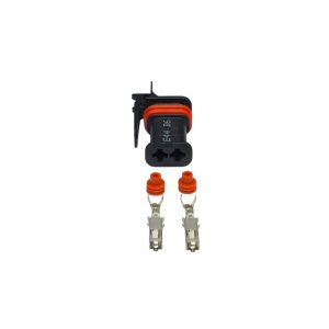 KIT CONECTOR 2 VIAS FEMEA REPARO MODULO MOTOR S6 SCANIA CODE 5B (PRETO )